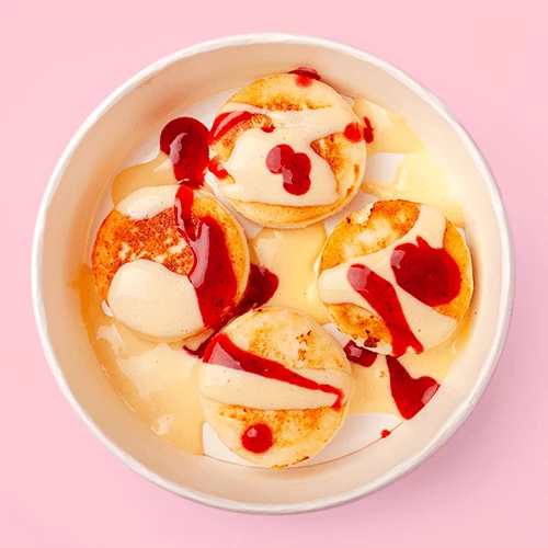 Сырники ванильные с соусом на выбор