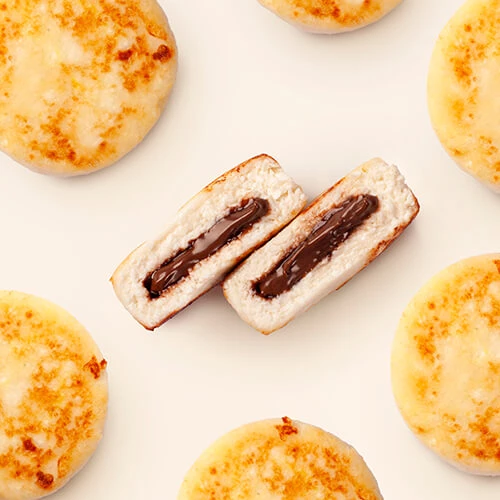 Сирники з нутеллою і бананом