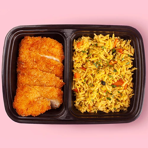 Ланч с куриной отбивной