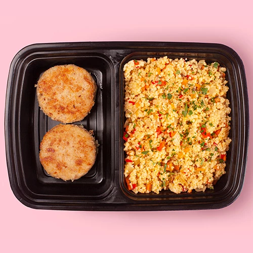 Ланч с котлетами с индейки