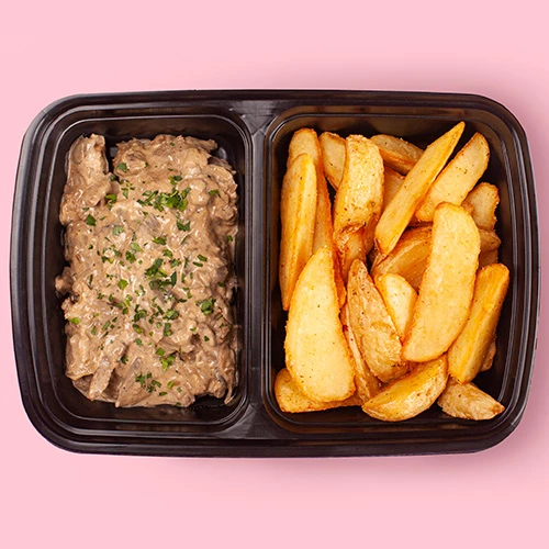 Ланч с бефстрогановым