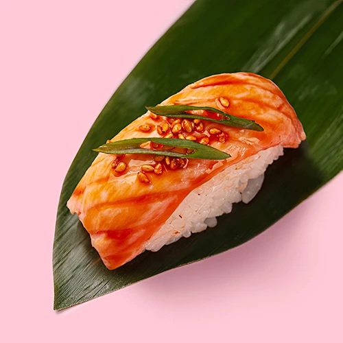 Нігірі з сьомгою і теріяки