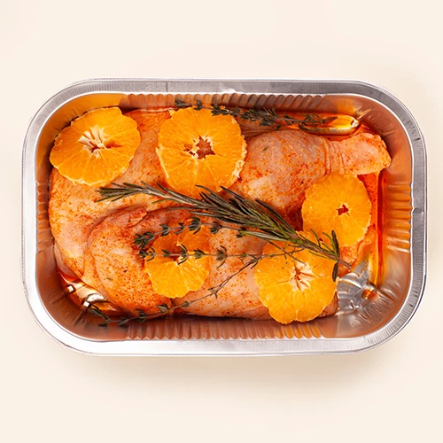 Пів курчати з мандаринами та духмяними травами